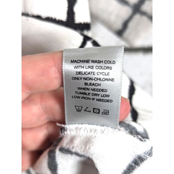 JOHN MARK Rayon/Linen Tunic Lagenlook Artsy Roll-Tab Sleeves Lightweight XL - Picture 7 of 7